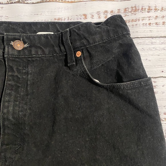 Levi's Retro 551 Relaxed Fit Tapered Leg Mom Jeans Black Women's Size 14 - Picture 4 of 16